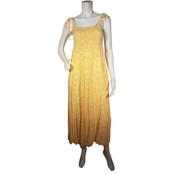 Lost + Wonder Womens Sz Large Tangerine Dream Maxi Dress Pockets Radiant Yellow - Picture 1 of 7